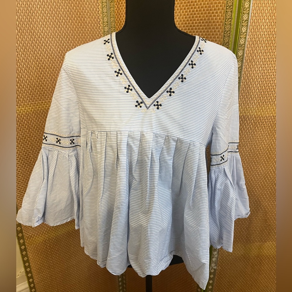 Moon river, small, boho cotton blouse